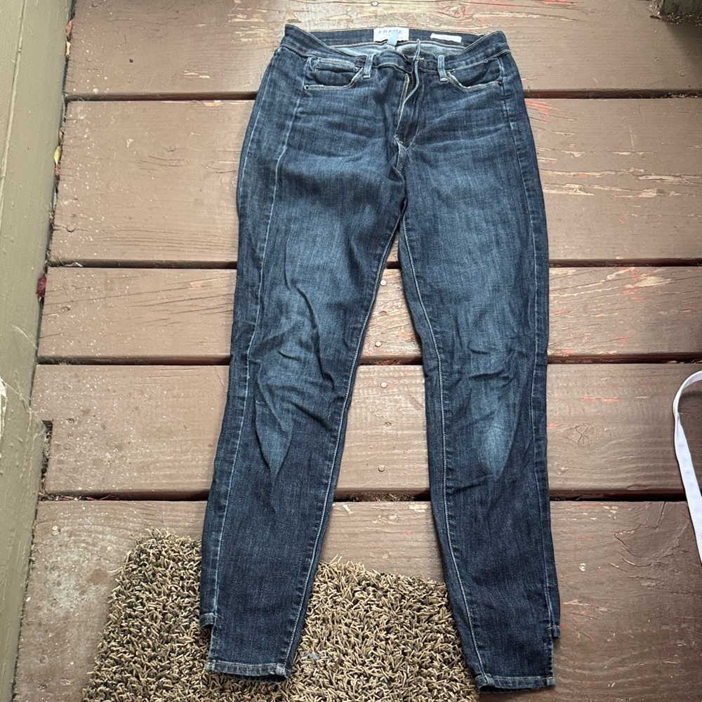 Frame Denim Dark Blue Skinny Jeans